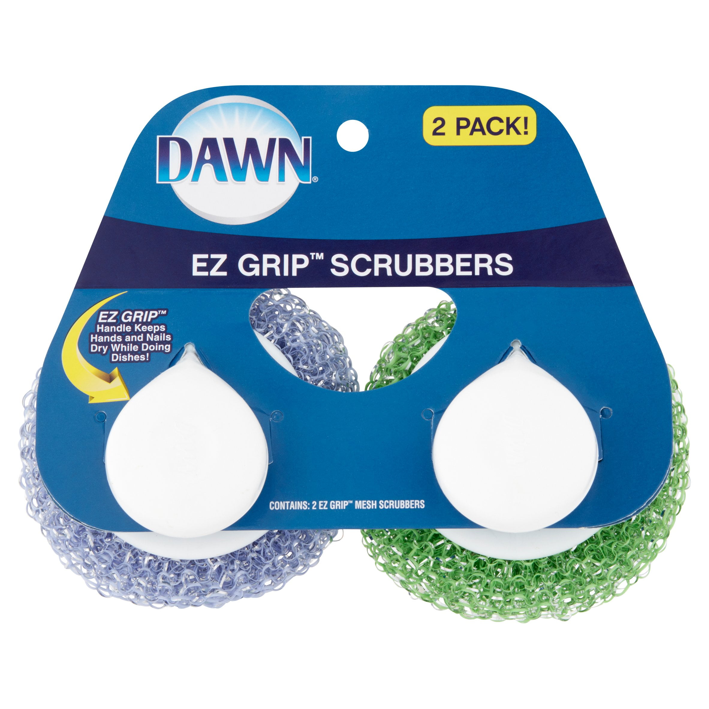 Dawn Ez Grip Scrubbers, 2 pack