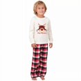 thumbnail image 3 of Pijamas familiares a juego de Navidad, diseño exclusivo, cabeza de ciervo con sombrero, Feliz Navidad, conjunto de pijamas blancos, 3 of 3