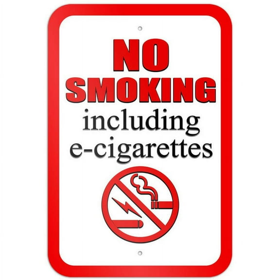No Smoking Including E-Cigarettes Symbol Sign