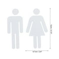thumbnail image 2 of Uxcell Bathroom Sign, Acrylic Restroom Men's and Women's Gender Sign, White 1 Set, 2 of 6