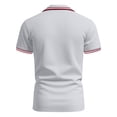 thumbnail image 5 of Men's US 250th Anniversary Polo Shirt with 1776-2026 Print and Contrast Tipping Collar Featuring Short Sleeve Design for Independence Day Patriotic Celebrations Light Gray XL, 5 of 5