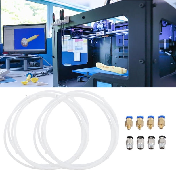 2*PTFE Teflon Tube+4*PC4-M6 Quick Fitting+4*PC4-M10 Straight 1.75mm PLA ...