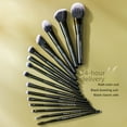 thumbnail image 3 of Juego de herramientas de belleza, pincel de maquillaje para base y sombra de ojos negra, juego de 15 pinceles de maquillaje, 3 of 4