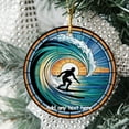 thumbnail image 2 of Man Surfing Ornament – Unique Personalized Ornament Christmas 2025, Custom Text Keepsake for Sports Lovers, Friends & Families, 2 of 4