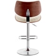 thumbnail image 5 of Maklaine 33" Modern Faux Leather Adjustable Bar Stool in Cream, 5 of 10