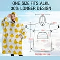 thumbnail image 4 of Oversized Wearable Blanket Hoodie,Yellow Chicken Pattern Sherpa Blanket Hoodie with Super Pockets,Super Warm Fuzzy Pullover for Women & Men, 4 of 6