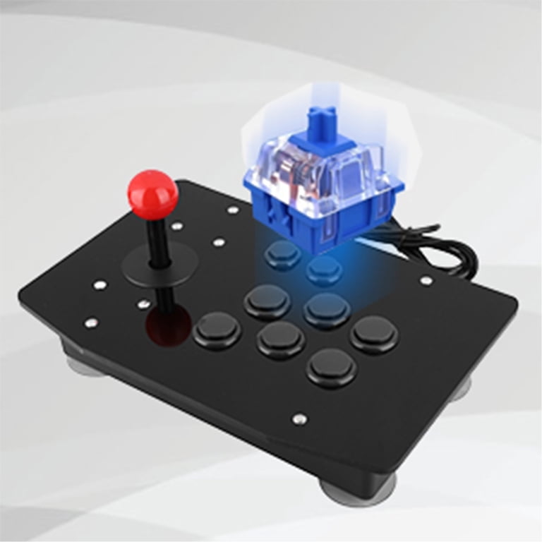 Sluffs USB Arcade Game Joystick - 8 Button Controller With Suction Cup, Plug & Play For PC Gaming