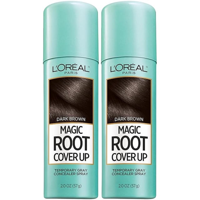 L'oreal. Magic Root Cover Up, Corrector En Spray, 2oz, café oscuro, Paquete de 2