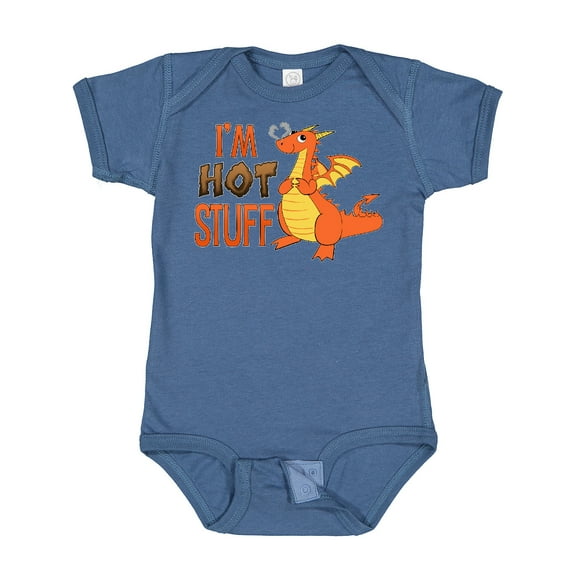 Inktastic I'm Hot Stuff Cute Dragon Boys or Girls Baby Bodysuit