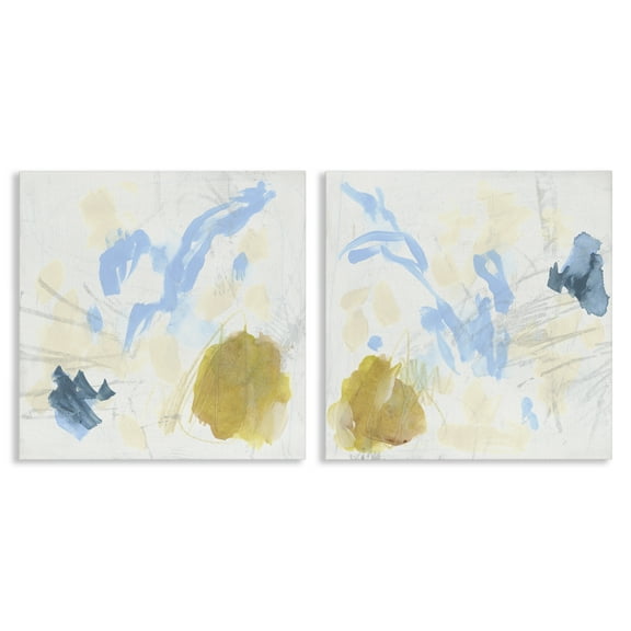 Stupell Industries Abstract Flowing Cartography Abstract Painting Wrapped Canvas Canvas Art Print Wall Art, 17 x 17, Set of 2