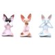 thumbnail image 5 of Estatua de gato sin pelo, figurita de gato meditando, artesanía, adorno de mesa, escultura de Animal de resina para sala de estar y balcón, 3 uds., 5 of 9