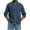 Navy, variant on Men's Casual Long Sleeve Waffle Knit Button Down Solid Color Shirt for Spring Fall Comfort Wear,Black,L