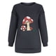 thumbnail image 4 of Mujer Vintage Divertido Suelto Manga Larga Cuello Redondo Shift Impreso Sudadera Divertida Blusa Con Estampado De Plantas Pompotops  gfhjh19118, 4 of 8