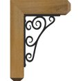 thumbnail image 3 of 4"W x 9 1/2"D x 12"H Tristan Craftsman Ironcrest Rough Sawn Bracket, Western Red Cedar (1 1/2"W x 5 1/2"D x 8"H Iron Bracket), 3 of 5