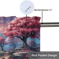 thumbnail image 5 of Japanese Kitchen Window Curtain Valance Asian Art Cherry Blossom Waterfall Mountain Window Treatment for Living Room Bedroom Bathroom 54 by 18 in, 1 Panel, 5 of 6