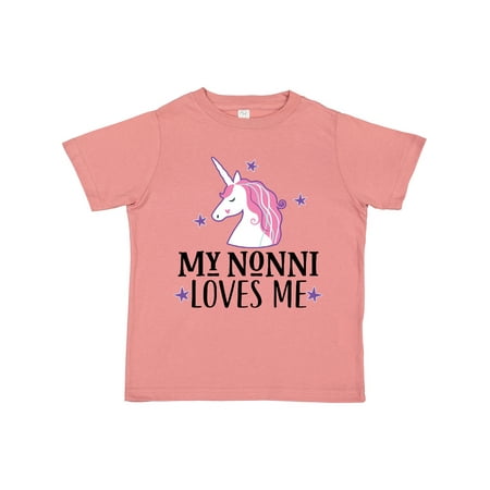 

Inktastic My Nonni Loves Me Girl Unicorn Gift Toddler Toddler Girl T-Shirt