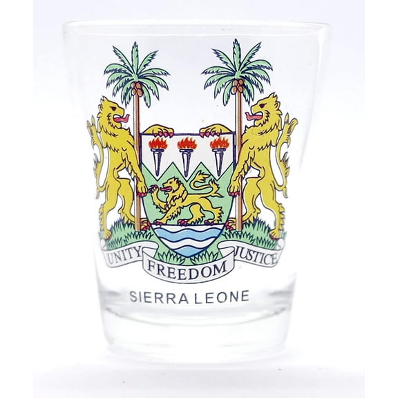 Sierra Leone Coat Of Arms Shot Glass