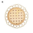 thumbnail image 1 of Cheers Rattan Coaster Retro Exquisite Bamboo Flower Shaped Coffee Boho Coasters for Living Room, 1 of 7