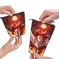 thumbnail image 3 of Lsque Red Leaf Flame Fox Pattern Telescopic Pencil Bag Pen Holder Stationery Case, Stand-up Retractable Transformer Bag Organizer, 3 of 6