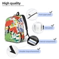 thumbnail image 5 of Daiia Mushroom and Frogs Vintage Canvas Backpack for Men and Women ,Hiking Backpack,Travel Laptop Bag for School,Large Capacity Backpack, 5 of 8