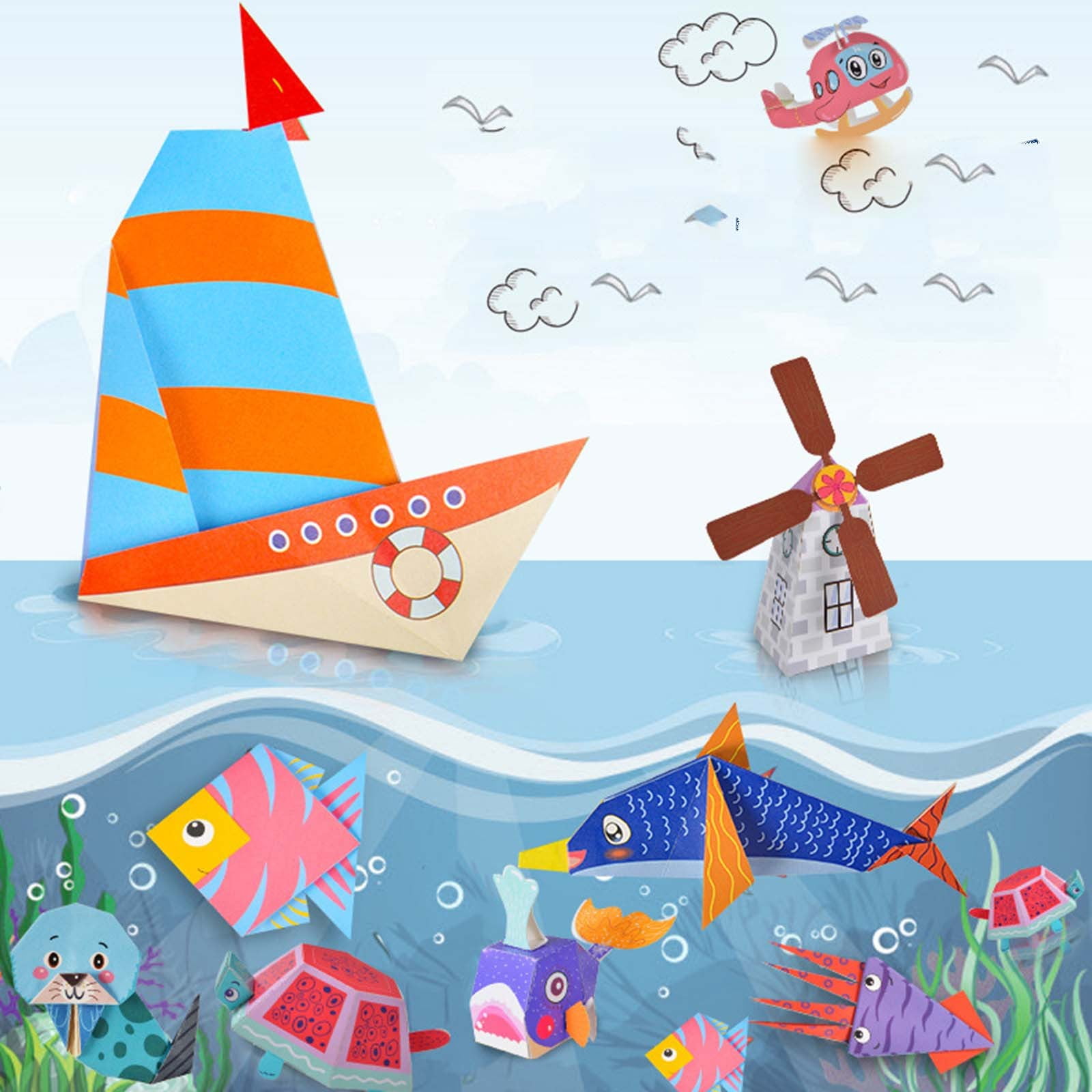 YUNAFFT Origami Kit for Kids Ages 5-8 8-12, Art and Craft Projects, Beginners Children's Day Gift Boy Girl