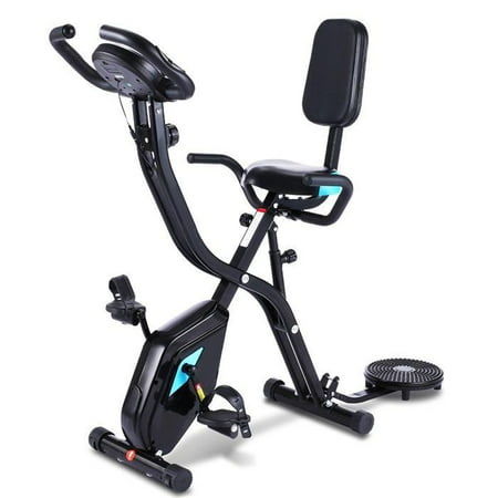 3 in1 Indoor Exercise Folding Bike, Stationary Cycle Recumbent Bike, Compact Magnetic Upright with App Program&Twiste r Plate& Heart Monitor - Perfect Home Exercise Machine for Cardio HFON