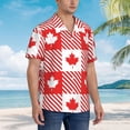 thumbnail image 5 of Daiia Maple Leaves1 Hawaiian Shirt for Men Gentle Cotton Regular Short Sleeve Casual-Small, 5 of 9