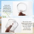 thumbnail image 3 of DynnnDy 6 Pack 100ml/3.4oz Empty Clear Glass Diffuser Bottle with Black Cap Refillable Round-Shaped Essential Oil Containers Fragrance Diffuser Jars Use for Home and Office Decorative, 3 of 6
