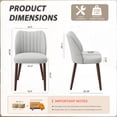 thumbnail image 6 of EOP Upholstered Dining Chairs Set of 4, Farmhouse Fabric Kitchen Chairs with Solid Wood Legs, Modern Restaurant & Cafe Side Chairs for Home Dining Room, Light Gray, 6 of 10