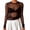 B, variant on Women Polka Dot Mesh Top Long Sleeve Sheer Layering Shirt Slim Fit Crew Neck See Through Blouse Y2K Vintage Dot Print Crop Tops Nightclub Party Going Out