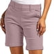thumbnail image 1 of Pantalones cortos elásticos de cintura alta con bolsillos para mujer - Ropa informal elegante para el trabajo, poliéster, tallas 4-12 EE. UU., tallas grandes disponibles, 1 of 7