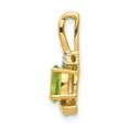 thumbnail image 2 of 14K Yellow Gold Charm Pendant (08) August Peridot Oval Green Diamond Round 17 mm 6, 2 of 3