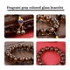 thumbnail image 3 of Pulsera de vidrio de colores, cuentas de Buda, pulseras elásticas de cuentas de meditación de yoga para hombres y mujeres - Marrón, 3 of 5