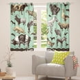 thumbnail image 5 of Erosebridal Farm Animal Curtains & Drapes Black Green Blackout Curtains, Horse Highland Cattle Curtains Rooster Sheep Goat Black Out Curtains Duck Pig Honey Bee Window Drapes Sketch Style Room Decor, 5 of 5