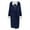 Navy, variant on AOOCHASLIY Bath Robes for Women Clothes Plush Robes Winter Ladies Lengthened Shawl Bathrobe Long Sleeve Robe Hooded Coat