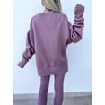 thumbnail image 5 of Women’s 2 Piece Lounge Set Oversized Sweatshirt and High Waist Slim Leggings Outfit – Cozy Casual Athleisure Tracksuit, Soft Stretch Knit Matching Set for Everyday Wear, 5 of 10