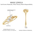thumbnail image 6 of Rosec Jewels Lab Created Diamond 3 Stone Ring - Promise Ring - EF-VS Quality - Ready to Gift, 14K Yellow Gold, US 12.50, 6 of 7