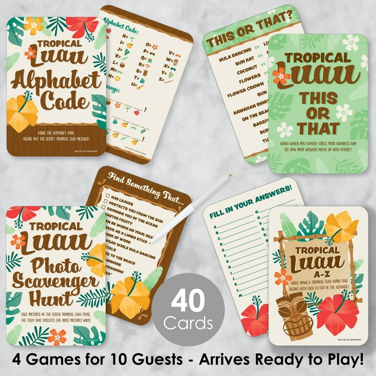 Luau Scavenger Hunt Luau Games Printable