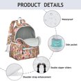 thumbnail image 4 of Dogs with Flowers Backpack for School,Cute School Bag,Schoolbag with Adjustable Shoulder Straps & Padded Back,13.4"x11"x4.7", 4 of 6