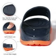 thumbnail image 5 of Ecetana Slide Sandals for Men Open Toe Thick Cushion Non Slip Pool Shower Sandals, 5 of 6