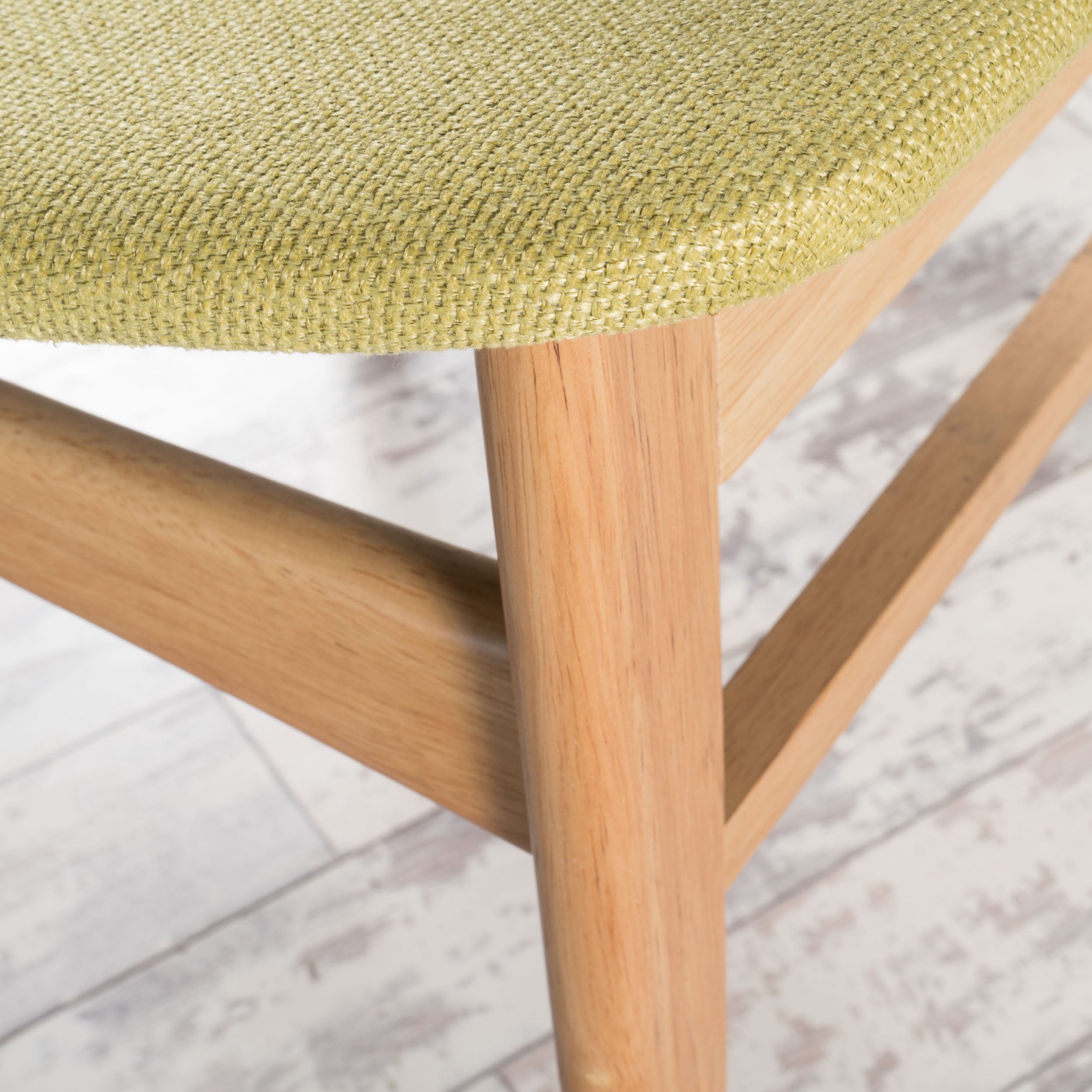 Lagom Ava Mid Century Modern Fabric Dining Chairs, Set of 2, Green Tea
