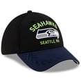 thumbnail image 3 of Men's New Era  Black/College Navy Seattle Seahawks 2025 NFL Draft 39THIRTY Flex Hat, 3 of 5