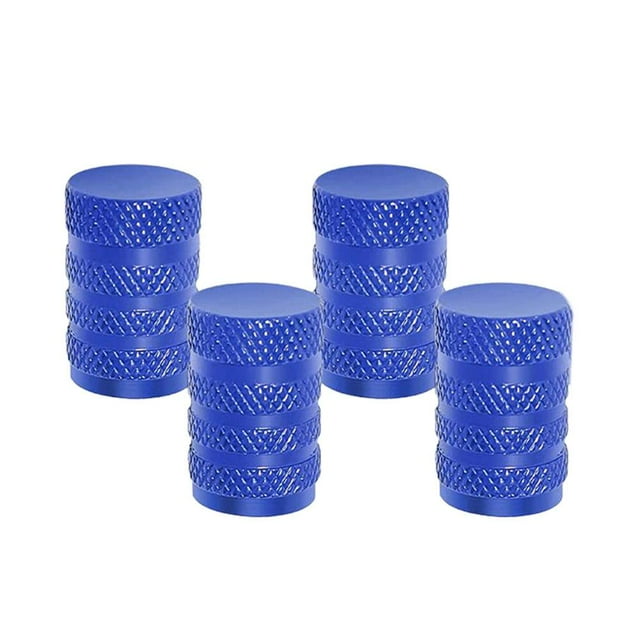 4 Pack Tire Valve Caps, Anodized Aluminum-Plastic Composite Tire Valve Caps with Integrated Plastic Sleeve, Universal Fit,Suitable for Cars, Trucks, and Motorcycles