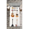 thumbnail image 3 of Ambesonne Guitar Quilted Bedspread Set 2 Pcs, String Instruments Jazz, Twin Size, Multicolor, 3 of 3