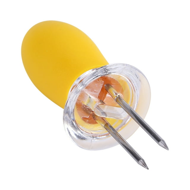 STAINLESS STEEL CORN ON THE COB SKEWERS HOLDER FORKS BBQ KITCHEN PARTY