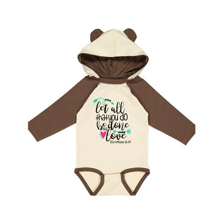 

Inktastic Let All That You Do Be Done In Love Corinthians 16:14 Gift Baby Boy or Baby Girl Long Sleeve Bodysuit