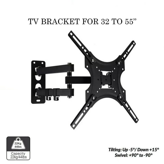 TV Wall Mount for 32-55 inch LCD LED Plasma Screens, Fully Articulating Stand Bracket