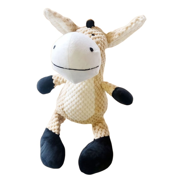 Hioecau Dog Plush Toy Interactive Squeaky Stuffed Animal Toy Soft Duck Rabbit Donkey Dog Chew Toy for Heavy Chewers Small Medium Large Dogs Fetch Lovers