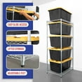 thumbnail image 4 of 5-Tier Steel Tote Rack WS-BR27 - NSF Certified Bin Storage, Maximize Space & Declutter for Garage, Pantry, Kitchen - 31" x 23" x 68", Silver (1 Pack), 4 of 5