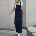 thumbnail image 3 of BUIgtTklOP No Boundaries Pants For Women Clearance 2024 Women Casual Comfortable Solid Button Full Length Pants Overalls Jumpsuit, 3 of 5